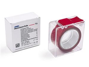 roeko Hanel Okklusionsfolie einseitig (ohne Spender) Breite 22 mm, rot, Rolle 25 m