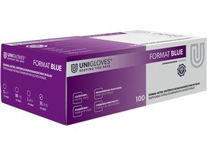 Unigloves® Format Nitrilhandschuhe blau Größe XL, Packung 10 x 100 Stück