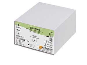 SUPRAMID schwarz - Nadeltyp HS 20 USP 3-0, Länge 75 cm, Packung 36 Stück