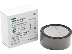 roeko Hanel Okklusionsfolie doppelseitig (ohne Spender) Breite 22 mm, schwarz / rot, Rolle 25 m