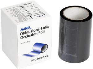 roeko Hanel Okklusionsfolie doppelseitig (ohne Spender) Breite 80 mm, schwarz, Rolle 25 m