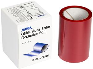 roeko Hanel Okklusionsfolie doppelseitig (ohne Spender) Breite 80 mm, rot, Rolle 25 m