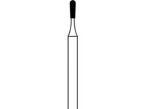 FG-Diamant, Form 237 ISO 010, Körnung grob (grün), Kopflänge 3 mm, Packung 5 Stück