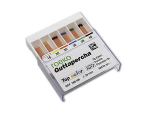 roeko Guttaperchaspitzen Top color - Schiebeschachtel ISO 015, weiß, Packung 100 Stück