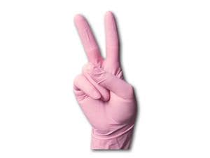 Monoart Einmalhandschuhe Latex Rosa, Größe S, Packung 100 Stück