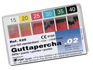 Guttaperchaspitzen Taper Taper 02, ISO 015, weiß, Packung 120 Stück