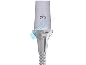 Titanabutment - kompatibel mit Dentsply Ankylos® Höhe 3,0 mm, 0° gewinkelt, mit Rotationsschutz