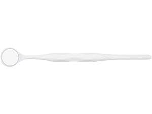 RELAX Mundspiegel Größe 4 (Ø 22 mm), Rhodium - Standardpackung Weiß, Packung 10 Stück