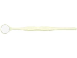 RELAX Mundspiegel Größe 4 (Ø 22 mm), Rhodium - Standardpackung Pastell gelb, Packung 10 Stück