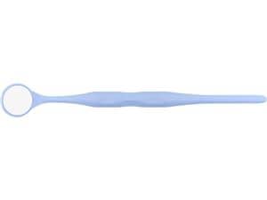 RELAX Mundspiegel Größe 4 (Ø 22 mm), Rhodium - Standardpackung Pastell blau, Packung 10 Stück