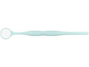 RELAX Mundspiegel Größe 4 (Ø 22 mm), Rhodium - Standardpackung Pastell mint, Packung 10 Stück