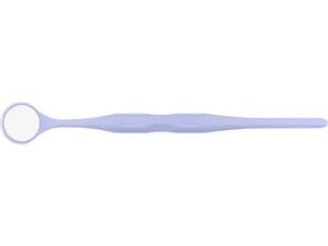 RELAX Mundspiegel Größe 4 (Ø 22 mm), Rhodium - Standardpackung Pastell flieder, Packung 10 Stück