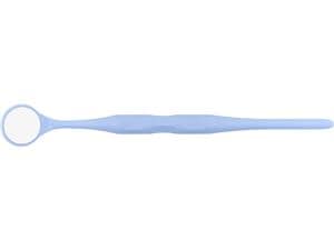 RELAX Mundspiegel Größe 5 (Ø 24 mm), Rhodium - Standardpackung Pastell blau, Packung 10 Stück