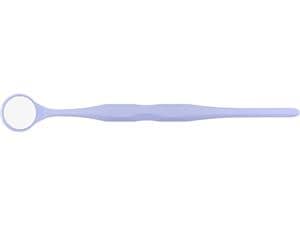 RELAX Mundspiegel Größe 5 (Ø 24 mm), Rhodium - Standardpackung Pastell flieder, Packung 10 Stück