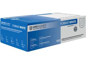 Unigloves® Format Nitrilhandschuhe weiß Größe L, Packung 100 Stück