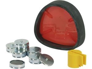 Magnet-Splitcastformer-System MSF 200K: Formplatte-Kit normal, rot mit Gummiring