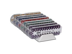 Zirc EZ-ID Markierungsringe, extra groß (Ø 9 mm) - Sortiment Set Metallic
