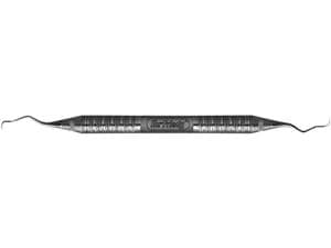 Langer-Kürette, Griff 6 Satin Steel Figur 3/4