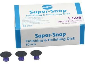 Super-Snap - Scheiben Scheibe, violett - mittel, beidseitig beschichtet, Packung 50 Stück