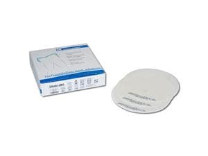 Erkodur-0M1 zahnfarben, mit Isolierfolie, Ø 120 mm (rund) Stärke 0,6 mm, Packung 20 Stück