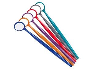 Zirc Crystal HD Mundspiegel, Thin-Grip - Metallic Sortiment Größe 4, metallic, Packung 12 Stück