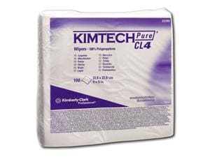 KIMTECH PURE W4 - Wischtücher weiß Format 22,8 x 22,8 cm, Packung 5 x 100 Tücher