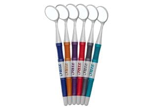 Zirc Crystal HD Mundspiegel, Thin-Grip - Metallic Sortiment Größe 4, Ø 22 mm, metallic, Packung 12 Stück