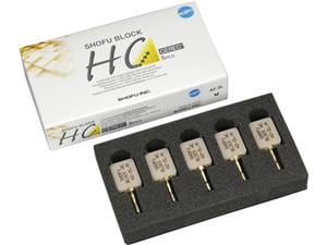 SHOFU Block HC - für Cerec Dentsply Sirona 2-schichtig A2-2L, Packung 5 Stück