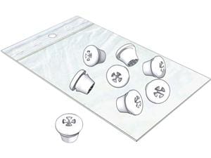 Silicone Plugs Weiß, Packung 8 Stück