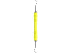 Füllungsinstrument Kugelstopfer / Spatel, Colori Silikon Grip Ø 1,5 / Breite 2,0 mm, gelb (SI-1054/151-GE)