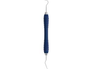 Zahnsonde doppelendig, Colori Silikon Grip Figur EXD5, blau