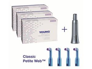 Young Einweg-Prophylaxe-Winkelstück - Starter Kit Classic Petite Web, soft, kurz, gerade