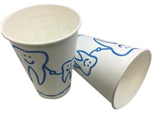 Mundspülbecher Hartpapier - Nachfüllpackung Weiß / blau, Karton 2.000 Stück