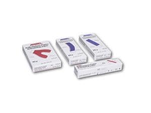 roeko Hanel Artikulationspapier 80 &#181; U-Form, blau / rot, Packung 72 Blatt