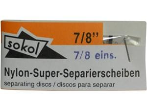 Nylonscheiben, einseitig Größe 7/8, Packung 12 Stück