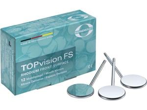 TOPvision FS Rhodium Mundspiegel, plan SS Nr. 2 Ø 18 mm, Packung 12 Stück