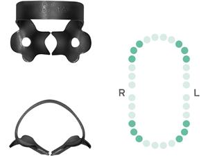 Kofferdam-Klammer, Black Line - Prämolaren Figur 1A,, für obere und untere Prämolaren
