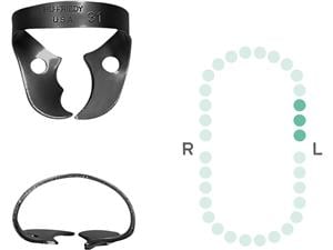 Kofferdam-Klammer, Black Line - Obere Molaren Figur 31, für obere Molaren
