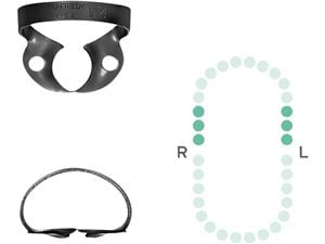 Kofferdam-Klammer, Black Line - Obere Molaren Figur W4, für obere, kleine Molaren