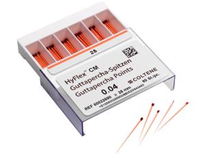 HyFlex™ CM Guttapercha-Spitzen Konizität 04, ISO 025, Packung 60 Stück