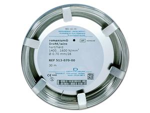 remanium® Laborrollen rund, hart Ø 0,70 mm / 28, Länge 30 m