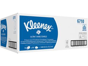 KLEENEX® ULTRA Handtücher - Interfold Format 21,5 x 31,5 cm, Karton (15 x 96 Tücher) 1.440 Stück