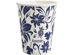 Monoart® Mundspülbecher Hartpapier Flower-Blau, Packung 1.000 Stück