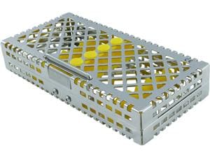 Steri-Wash-Tray, für 6 Instrumente Gelb, mit Deckel