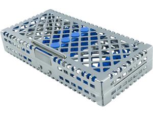 Steri-Wash-Tray, für 6 Instrumente Hellblau, mit Deckel