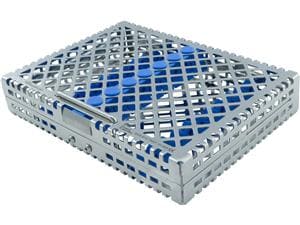 Steri-Wash-Tray, für 10 Instrumente Hellblau, mit Deckel