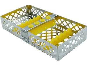 Steri-Wash-Tray, für 6 Instrumente Gelb, mit Clip