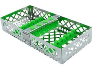 Steri-Wash-Tray, für 6 Instrumente Grün, mit Clip