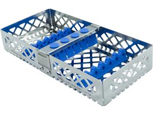 Steri-Wash-Tray, für 6 Instrumente Hellblau, mit Clip