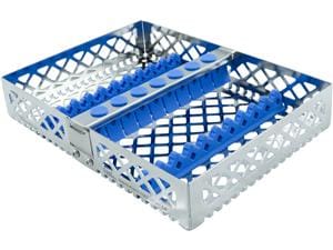 Steri-Wash-Tray, für 10 Instrumente Hellblau, mit Clip